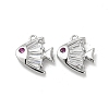 Brass Micro Pave Cubic Zirconia Charms KK-H460-33P-1