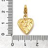 Heart 304 Stainless Steel Rhinestones Pendant Decorations STAS-R159-50G-03-3