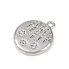 Brass Micro Pave Clear Cubic Zirconia Pendants KK-L238-29P-2