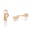 Brass Clip-on Earring Findings X-KK-L198-011G-2