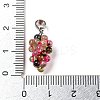 Natural Multicolor Tourmaline Round Cluster Pendants G-D094-04P-3