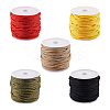 5 Rolls 5 Colors Nylon Braided Cord Ropes NWIR-PJ0001-01-1