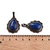 Dyed Natural Lapis Lazuli Teardrop Pendants G-K363-01R-04-3