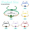 6Pcs 6 Colors Alloy Enamel Link Bracelets for Women BJEW-TAC0042-4
