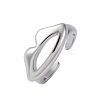 304 Stainless Steel Adjustable Open Cuff Rings RJEW-Q020-19P-4