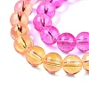 Baking Paint Transparent Glass Beads DGLA-M001-8mm-05-3