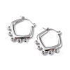 Tarnish Resistant 304 Stainless Steel Hoop Earrings Finding EJEW-I284-18P-1