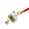 Porcelain Fortune Cat Pendant Decoration HJEW-G027-03-3