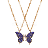 2Pcs Matching Butterfly Pendant Necklaces Set JN1033A-1-2