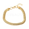 Unisex 304 Stainless Steel Herringbone Chain Bracelets BJEW-H541-01C-G-1
