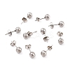 304 Stainless Steel Stud Earring Findings STAS-I183-09A-P-1