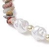 Natural Mixed Gemstone Chips Bead Stretch Bracelets for Women BJEW-JB13237-3
