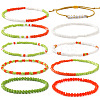 10Pcs Glass Seed Bead & Glass Stretch Bracelets ZB7764-5-2