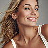 5 Pairs 5 Color 316 Stainless Steel Enamel Ring Hoop Earrings EJEW-DC0001-39A-6