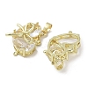 Real 18K Gold Plated Brass Glass Pendants KK-R161-02G-05-2
