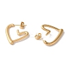 Heart Ion Plating(IP) 304 Stainless Steel Stud Earrings for Women EJEW-L287-027G-2