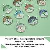 10Pcs 10 Style Mixed Gemstone Pendants G-PH0019-19-6