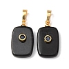 Natural Obsidian Pendants G-P628-01G-05-1