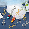 24Pcs 2 Caolors Alloy Keychain Clasps KEYC-SC0001-81-3