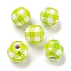 Printed Wood European Beads WOOD-G022-13M-1