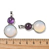 Opalite & Natural Amethyst Pendants G-G147-06P-06-3