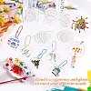 40Pcs 10 Style Acrylic Transparent Blank Pendants with Glitter DIY-CJC0002-013-7