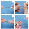 6Pcs 3 Colors Brass Chains Macrame Pouch Necklaces NJEW-AR00001-3