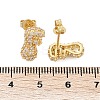 Brass Micro Pave Cubic Zirconia Stud Earrings EJEW-Z091-04G-F-3