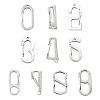 10Pcs 10 Styles 304 Stainless Steel Keychain Clasp Findings FIND-CJ0002-80-1