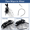 Gauze Mesh Veil Cloth with Aligator Hair Clip AJEW-WH20018-97A-6