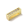 Brass Micro Pave Cubic Zirconia Beads KK-H487-25G-09-2