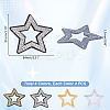 16Pcs 4 Colors Polyester and Plastic Embroidery Lace Appliques DIY-GA0007-40-2