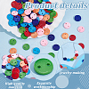 180Pcs 6 colors Spray Paint Natural Freshwater Shell Links/Connectors SHEL-GA0001-28-4