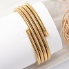304 Stainless Steel Spring Multi-strand Bangles for Women BJEW-Z086-01G-02-1