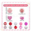 60Pcs 12 Styles DIY Acrylic & Plastic Beads Jewelry Making Findings Kit DIY-SC0025-49A-2