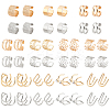 44Pcs Brass Cuff Earrings Set EJEW-PH0001-09-1