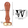 1Pc Golden Tone Brass Stamp Head DIY-CP0007-83W-2