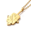 304 Stainless Steel Pandant Necklace for Men Women NJEW-O126-02G-04-2