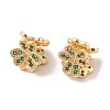 Brass Micro Pave Cubic Zirconia Beads KK-B100-51G-02-1