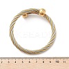 304 Stainless Steel Torque Bangles Bangles for Women BJEW-M042-07GP-5