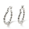 Brass Twist Rope Hoop Earrings for Women EJEW-A070-10P-1