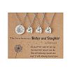 Mother and Daughter 304 Stainless Steel Dandelion Flat Round Heart Pendant Necklaces for Women FS-WGEED69-05-1