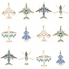 24Pcs 6 Styles Alloy Enamel Pendants ENAM-CJ0007-45-1
