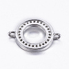 Brass Micro Pave Cubic Zirconia Links ZIRC-E136-51P-2
