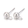 925 Sterling Silver Stud Earring Findings STER-S002-50-1