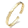 Heart Brass Cuff Bangles for Women BJEW-C144-01B-G-4