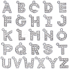 1 Set Alloy Micro Pave Cubic Zirconia Rhinestone Pendants ALRI-SC0001-53-1