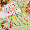Resin Beads Bracelets BJEW-TAC0080-01F-5
