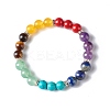 7 Chakra Reiki Yoga Bracelet for Girl Women BJEW-TA00020-1
