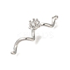 Brass Micro Pave Clear Cubic Zirconia Pendants KK-M301-13P-2